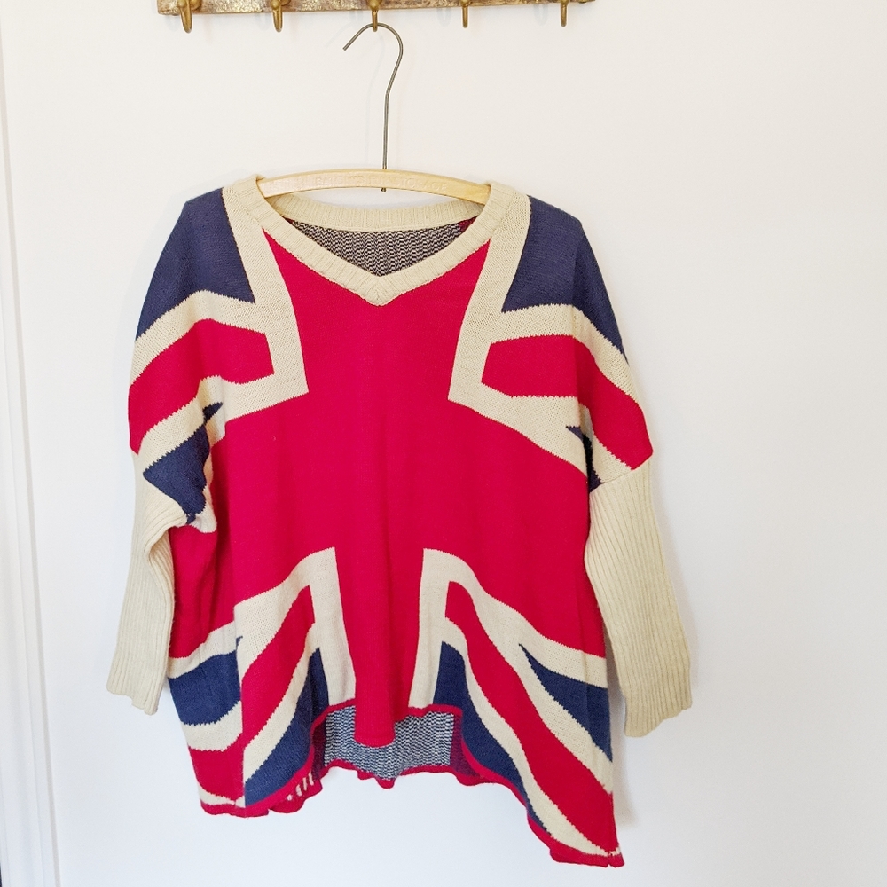 British flag knit sweater 🇬🇧